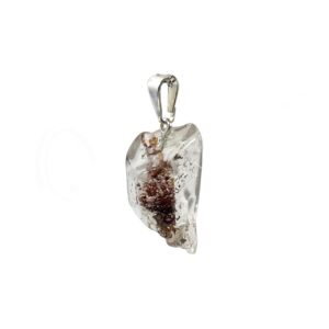 Polished Crystal Quartz with Inclusions Tumbled Stone Pendant