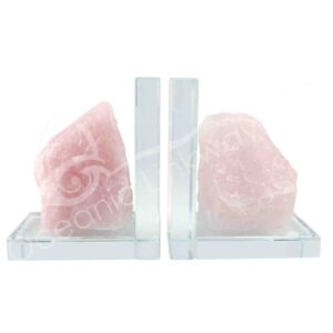 Rough Rose Quartz Bookend (Pair)