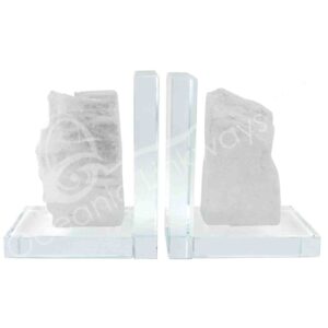 Rough White Selenite Bookends