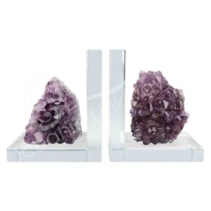 Amethyst Cluster Bookends