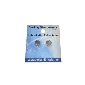 Labradorite Sterling Silver Round Stud Earrings