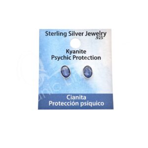 Kyanite Sterling Silver Oval Stud Earrings