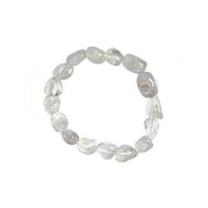 Crystal Quartz Tumbled Stones Elastic Bracelet