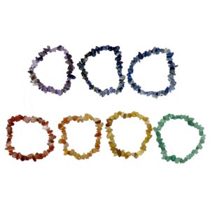 Chakra Colors Chips Elastic Bracelet