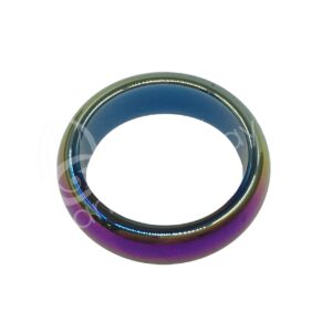 Magnetic Rainbow Hematite Plain Ring
