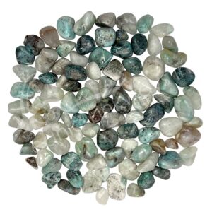 Quartz with Chrysocolla Tumbled Stones