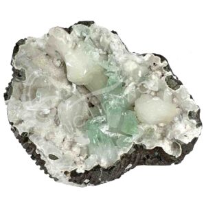 Green Apophillyte and Stilbite Specimen