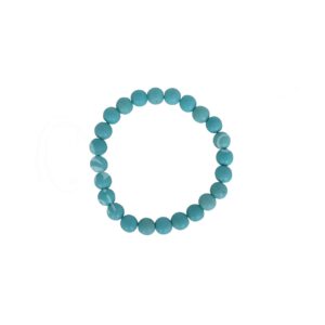 Indian Synt. Turquoise Elastic Bracelet (7-8 mm) 7.15-7.25"