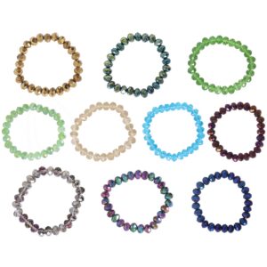 Faceted Glass Bracelet Mized color