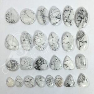 Howlite Cabochons Mixed Shapes and Sizes