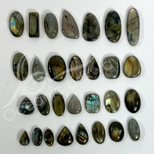 Labradorite Cabochons Mixed Shapes and Sizes