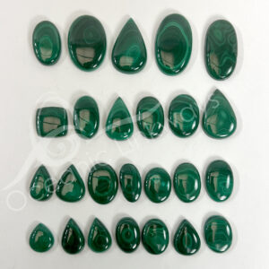 Malachite Cabochons Mixed Shapes and Sizes