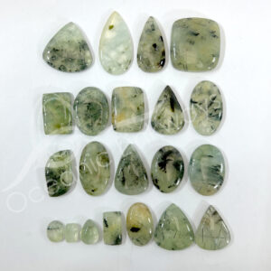 Prehnite Cabochons Mixed Shapes and Sizes