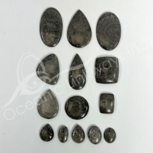 Black Opal Cabochons Mixed Shapes and Sizes