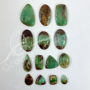Chrysoprase Cabochons Mixed Shapes and Sizes
