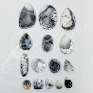 Dendritic Agate Cabochons Mixed Shapes and Sizes