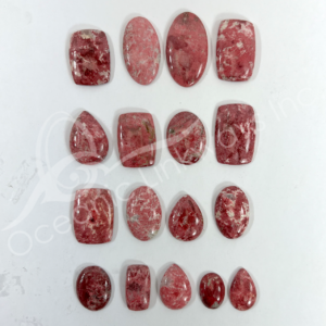 Thulite Cabochons Mixed Shapes and Sizes