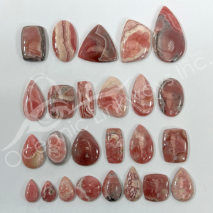 Rhodochrosite Cabochons Mixed Shapes and Sizes