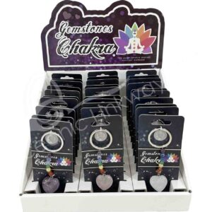 Heart with Chakra Beads Keychain Pop-up Displays