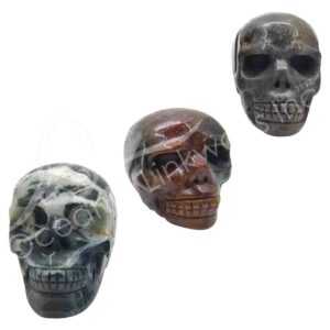Polished Mixed Stones Skull