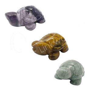 Mixed Stones Turtle Carving (Pack of 3)