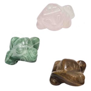 Mixed Stones Frog Carving (Pack of 3)