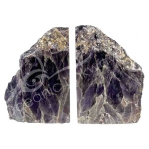 Chevron Amethyst Bookends