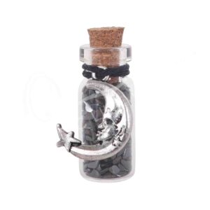 Necklace Hematite Chips stones in a bottle