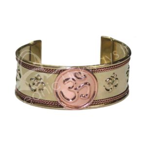 Copper Bracelet with Brass OM