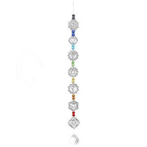 Chakra Symbols With Faceted Sphere Hanging