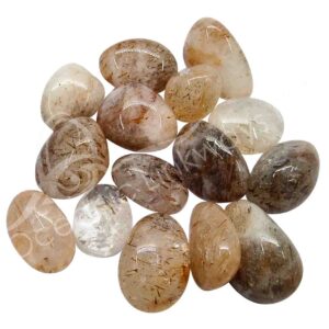 Quartz with Seaweed Rutile Tumbled Stones