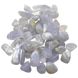Polished Blue Chalcedony Tumbled Chips