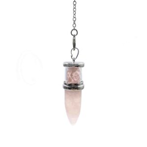 Rose Quartz Drop Pendulum with Chips Stones