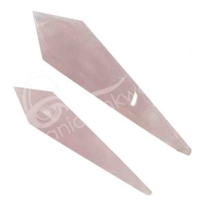 Rose Quartz Tapper 6 Facets Points