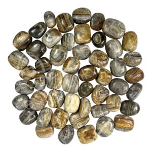 Brown Zebra Calcite Tumbled Stones