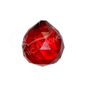 Red Faceted Crystal Ball