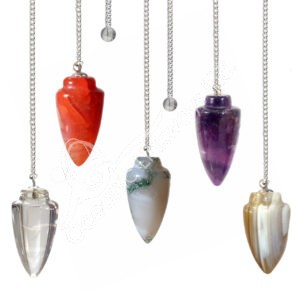 Mixed Stones A Teardrop Pendulum with Plain Chain