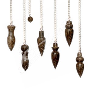 Coconut Wood Mixed Shapes Pendulum with Plain Chain