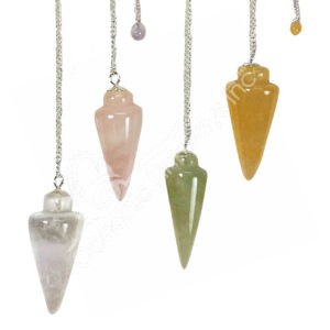 Mixed Stones Teardrop Pendulum with Plain Chain