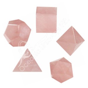 Rose Quartz Platonic Solid (Set of 5)