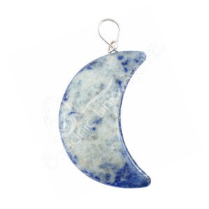 Lapis Lazuli Moon-Shaped Pendant