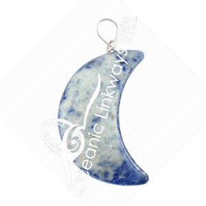 Lapis Lazuli Moon-Shaped Pendant