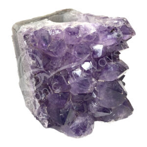 Amethyst Tealight Holder with Druse in Front