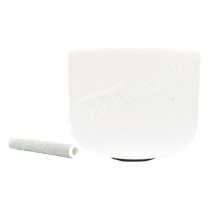 White Frosted Singing Bowl with a Stick
