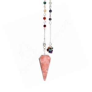 Sunstone Hexagonal Pendulum with Chakra Chain