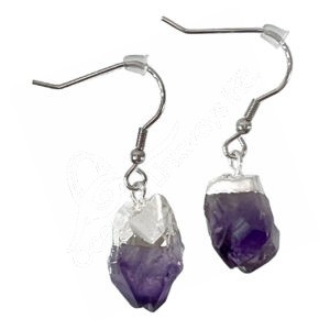 Natural Amethyst Point Earrings