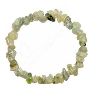Prehnite with Rutile Chips Bracelet