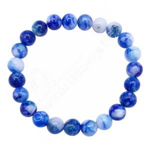 Polished Blue Chrysocolla Elastic Bracelet