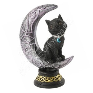 Black Cat on Moon Statue