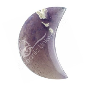 Grape Agate Moon-Shaped